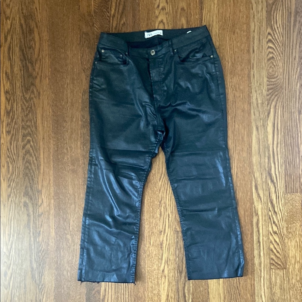 Zara Waxed Black Denim